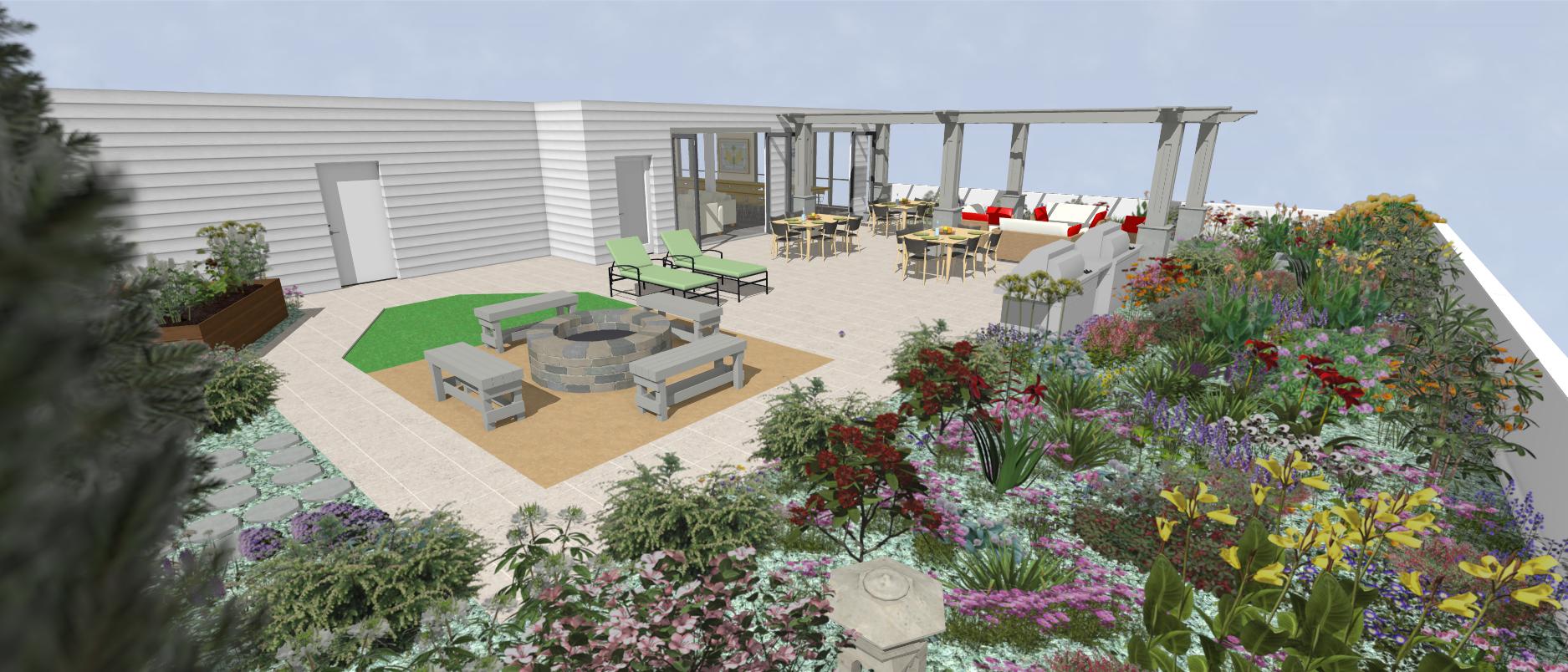 Oak Park Commons Cohousing Plan To Move In Fall 2025 Foundation For   Roof Garden NE View 01.30.23 